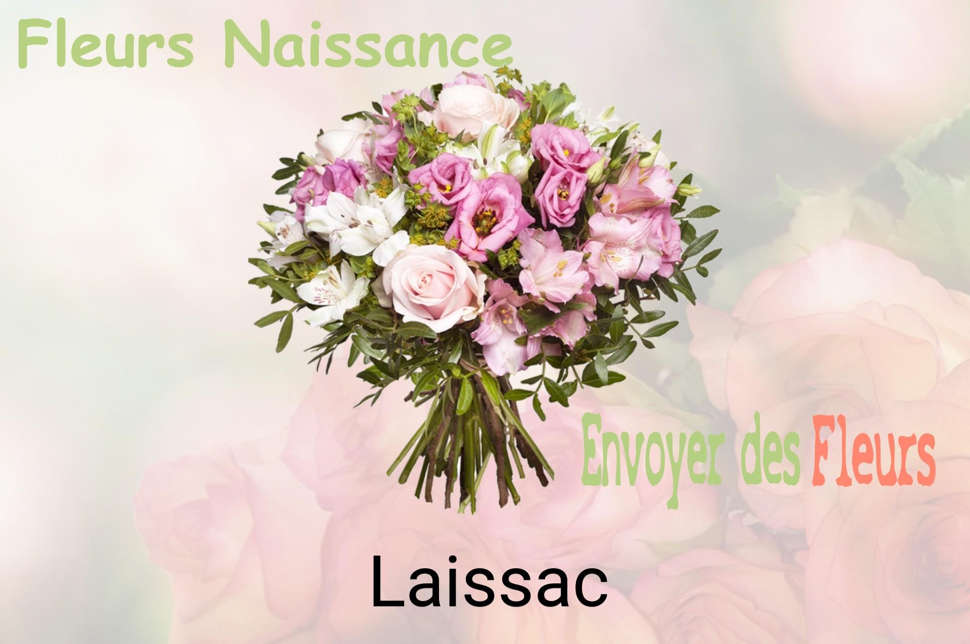 Bouquet de fleurs de naissance livré à Laissac