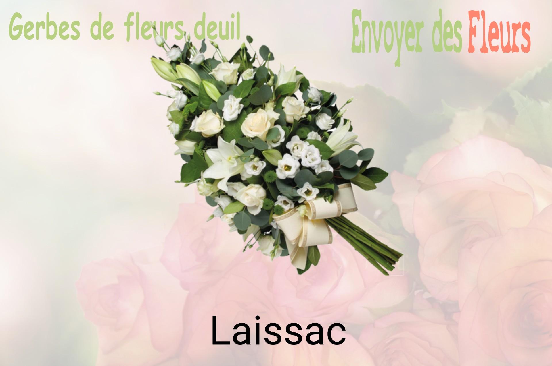 Gerbe de fleurs de deuil livrée à Laissac
